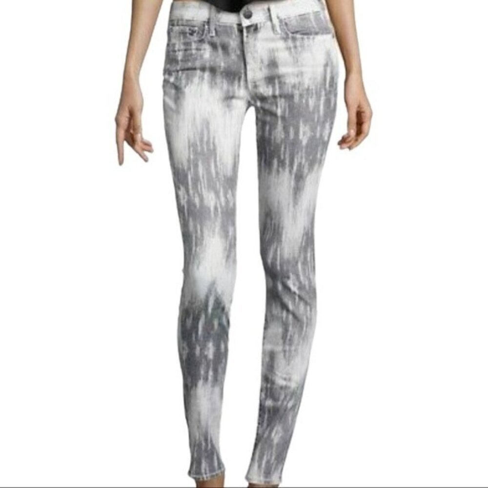 Vince Dylan Brushed Stroke Beat Down White Skinny‎ Leg Jeans Size 26